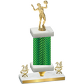 Premium Single Green Carbon Fiber Year Volleyball Trophy