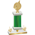 Premium Single Green Carbon Fiber First Place Volleyball Trophy