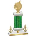 Premium Single Green Carbon Fiber Victory Volleyball Trophy