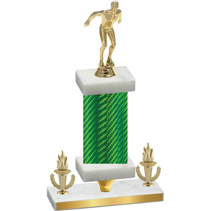 Premium Single Green Carbon Fiber Victory Swimming Trophy