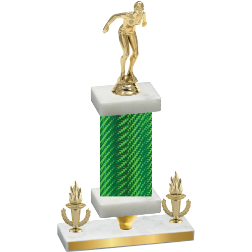 Premium Single Green Carbon Fiber Victory Tennis Trophy