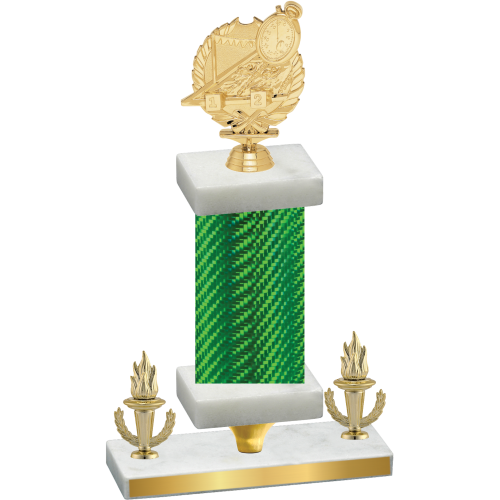 Premium Single Green Carbon Fiber Victory Swimming Trophy