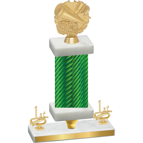 Premium Single Green Carbon Fiber First Place Cheerleading Trophy