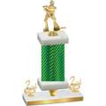 Premium Single Green Carbon Fiber Second Place Hockey Trophy
