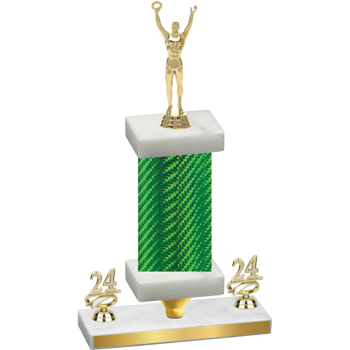 Premium Single Green Carbon Fiber Year Victory Trophy