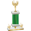 Premium Single Green Carbon Fiber First Place Victory Trophy