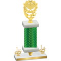Premium Single Green Carbon Fiber First Place Pickleball Trophy