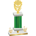Premium Single Green Carbon Fiber Second Place Pickleball Trophy