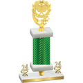 Premium Single Green Carbon Fiber Year Pickleball Trophy