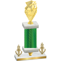 Premium Single Green Carbon Fiber Victory Pickleball Trophy