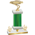 Premium Single Green Carbon Fiber Fourth Place Cars Trophy