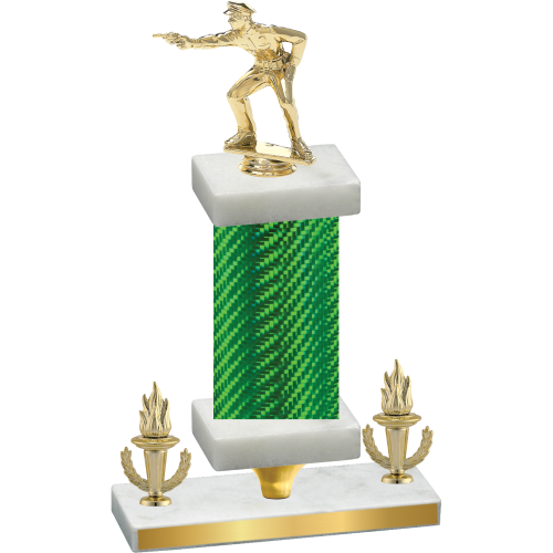 Premium Single Green Carbon Fiber Victory Shooter Trophy