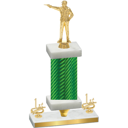 Premium Single Green Carbon Fiber First Place Shooter Trophy