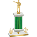 Premium Single Green Carbon Fiber Fourth Place Shooter Trophy