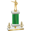 Premium Single Green Carbon Fiber Victory Shooter Trophy