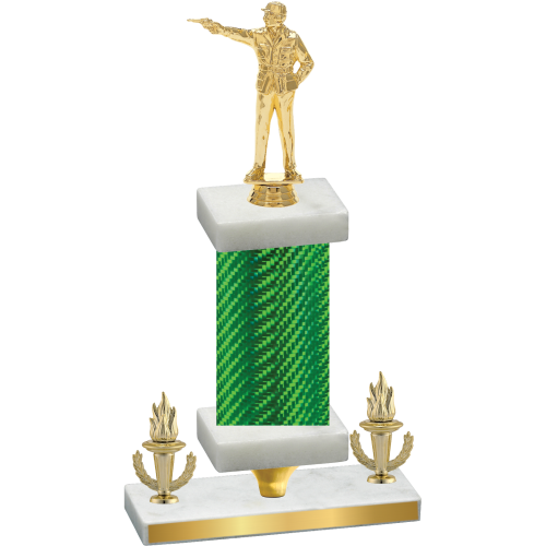 Premium Single Green Carbon Fiber Victory Shooter Trophy