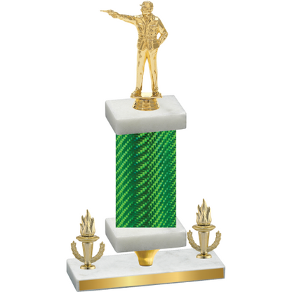 Premium Single Green Carbon Fiber Victory Shooter Trophy