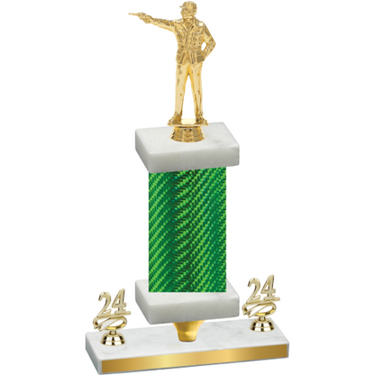 Premium Single Green Carbon Fiber Year Shooter Trophy