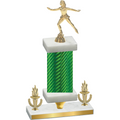 Premium Single Green Carbon Fiber Victory Skater Trophy