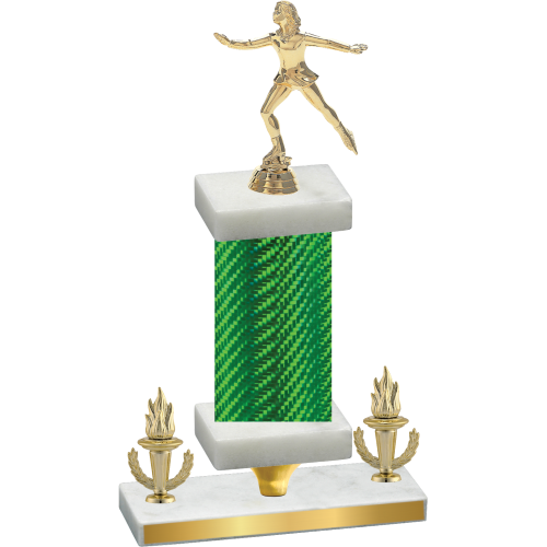Premium Single Green Carbon Fiber Victory Skater Trophy