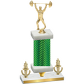 Premium Single Green Carbon Fiber Victory Weights Trophy