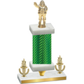 Premium Single Green Carbon Fiber Victory Holiday Trophy