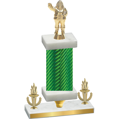 Premium Single Green Carbon Fiber Victory Holiday Trophy