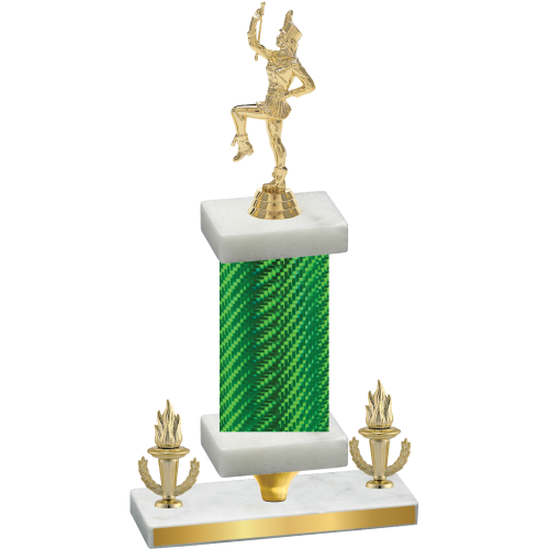 Premium Single Green Carbon Fiber Victory Majorette Trophy