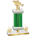 Premium Single Green Carbon Fiber First Place Fishing Trophy