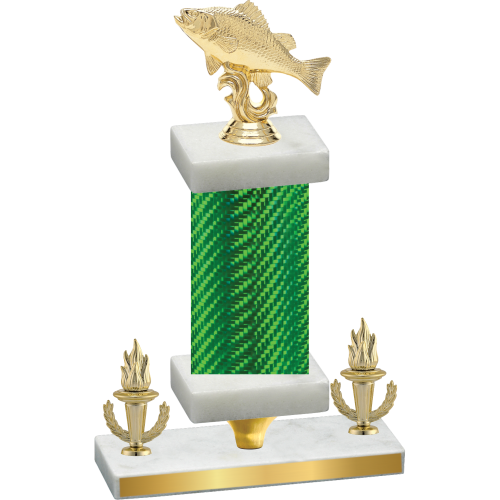 Premium Single Green Carbon Fiber Victory Fishing Trophy