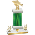 Premium Single Green Carbon Fiber Year Fishing Trophy