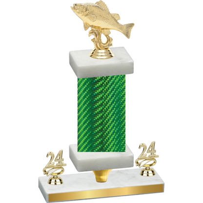 Premium Single Green Carbon Fiber Year Fishing Trophy