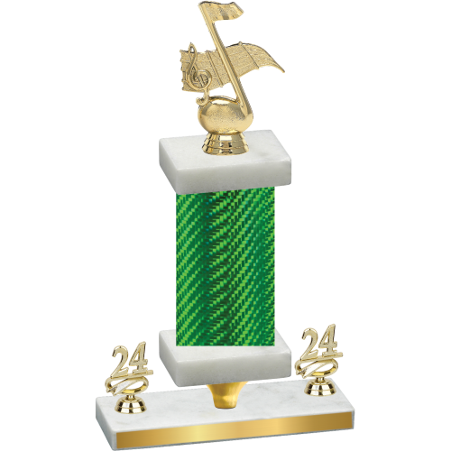 Premium Single Green Carbon Fiber Year Music Trophy