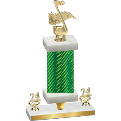 Premium Single Green Carbon Fiber Year Music Trophy