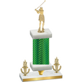 Premium Single Green Carbon Fiber Victory Golf Trophy