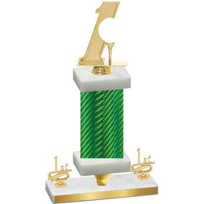 Premium Single Green Carbon Fiber First Place Golf Trophy