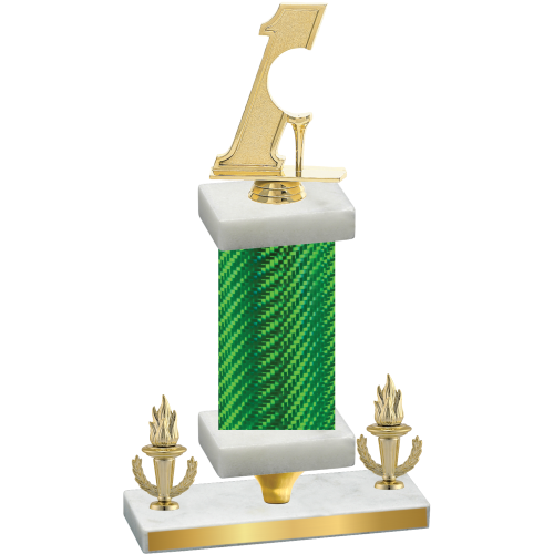 Premium Single Green Carbon Fiber Victory Golf Trophy