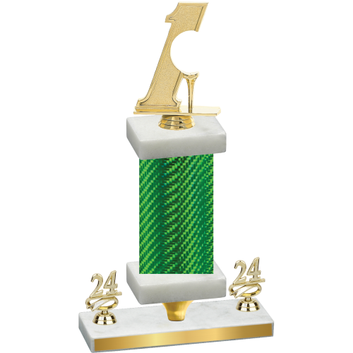 Premium Single Green Carbon Fiber Year Golf Trophy