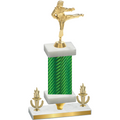 Premium Single Green Carbon Fiber Victory Karate Trophy