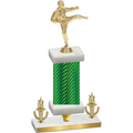 Premium Single Green Carbon Fiber Victory Karate Trophy