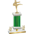 Premium Single Green Carbon Fiber Year Karate Trophy