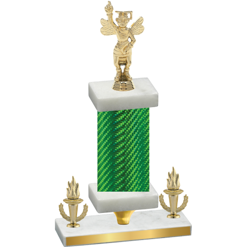 Premium Single Green Carbon Fiber Victory Academics Trophy