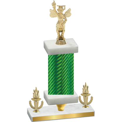 Premium Single Green Carbon Fiber Victory Academics Trophy