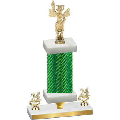 Premium Single Green Carbon Fiber Year Academics Trophy