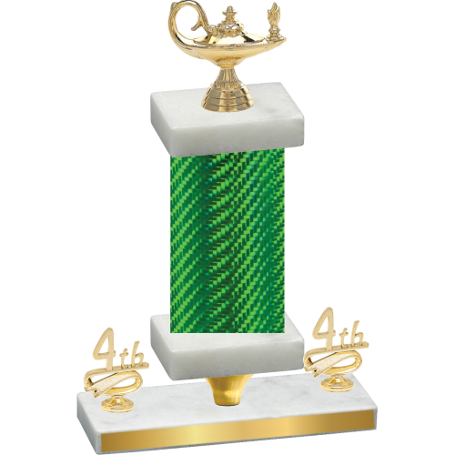 Premium Single Green Carbon Fiber Fourth Place Academics Trophy
