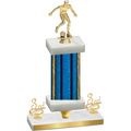 Premium Single Blue Glacier Third Place Soccer Trophy