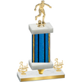 Premium Single Blue Glacier Third Place Soccer Trophy