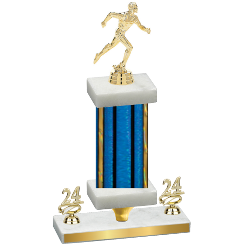 Premium Single Blue Glacier Year Running Trophy