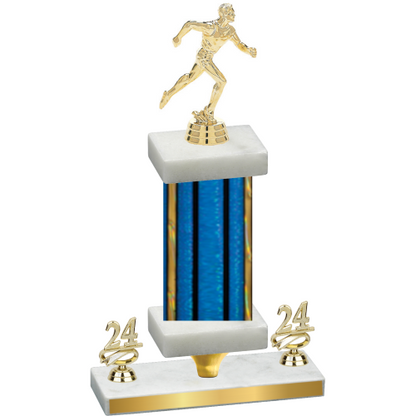 Premium Single Blue Glacier Year Running Trophy
