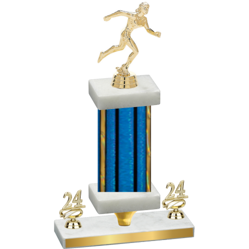 Premium Single Blue Glacier Year Running Trophy